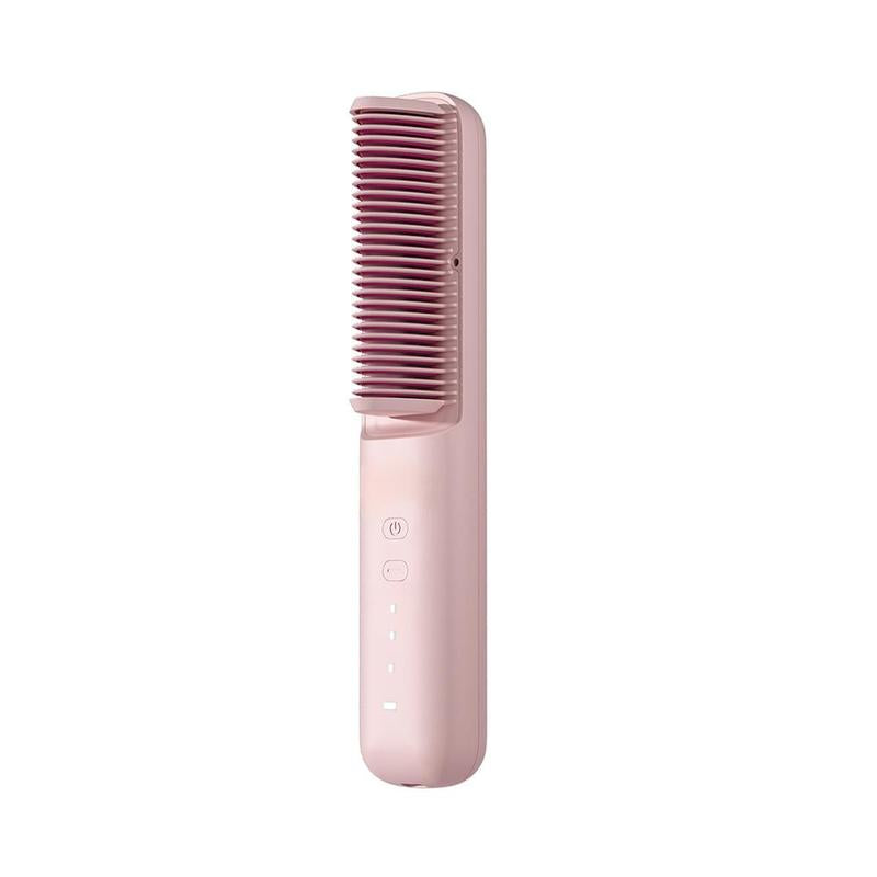 Wireless USB Rechargeable Hair Straightener Comb, Negative Hair Straightening Brush, Professional Diffuser Hair Styling Tool for Home & Salon Use, National Day Offers