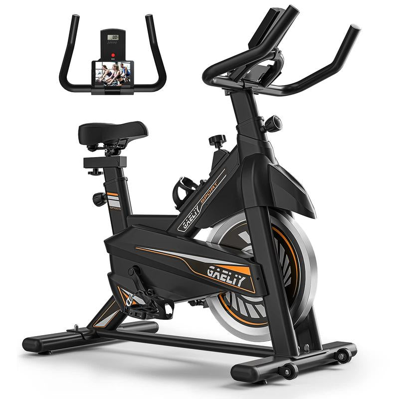 Exercise Bike-Stationary Bikes Indoor Cycling Bike,Cycle Bike Belt Drive Indoor Exercise Bike with LCD Monitor and Comfortable Seat Cushion