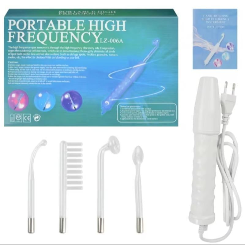 4-In-1 High Frequency Electrode Wand, 1 Set Facial Skincare Electric Massager, Face Hair Massage Comb Stick, Skin Care Machine, Winter & New Year Gift